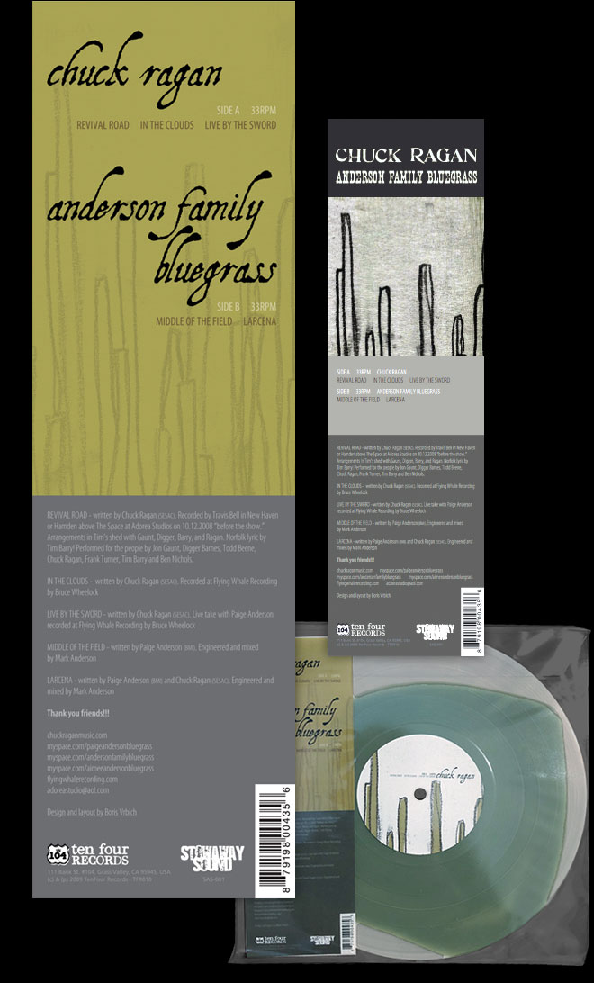 Chuck Ragan & Anderson Family Bluegrass 9" EP Record