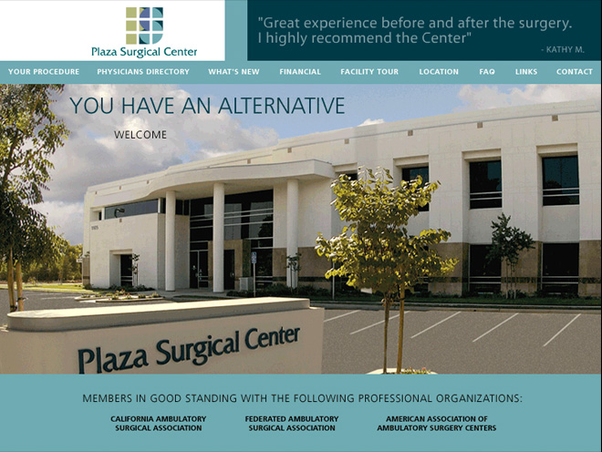 Plaza Surgical Center Website