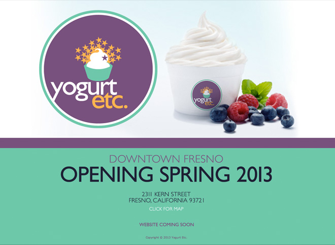 Yogurt Etc Website