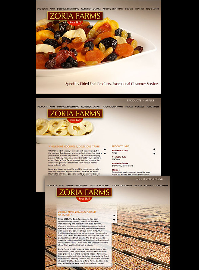 Zoria Farms Website